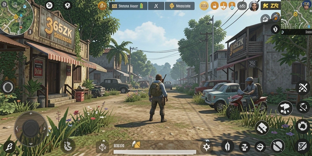 Tangkapan layar utama 365ZK menunjukkan gameplay simulasi kehidupan yang dinamis dan interaktif.