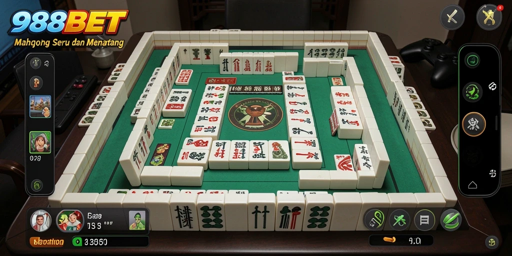 Gameplay Mahjong yang seru dan menantang di 988BET.