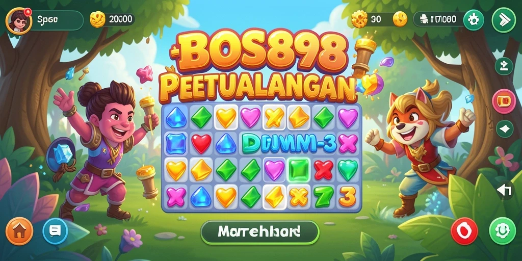 Tangkapan layar game BOS898 menampilkan keseruan gameplay Match-3.