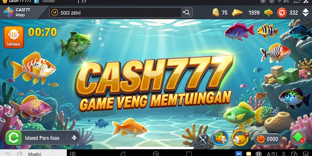 Screenshot gameplay yang menunjukkan keseruan memancing di CASH777.