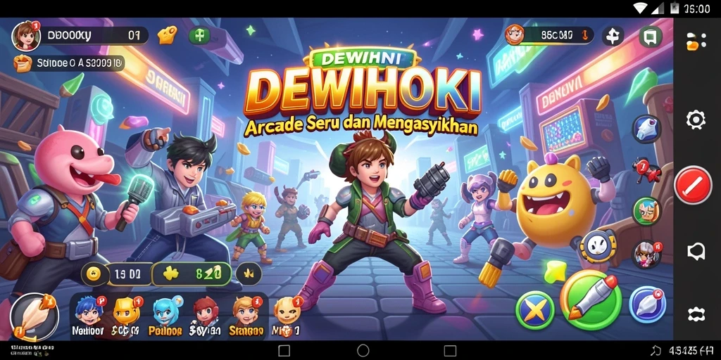 Tangkapan layar gameplay DEWIHOKI yang menunjukkan aksi seru.