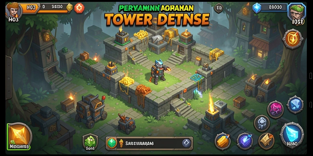 Gameplay H03 yang menegangkan saat membangun tower pertahanan.