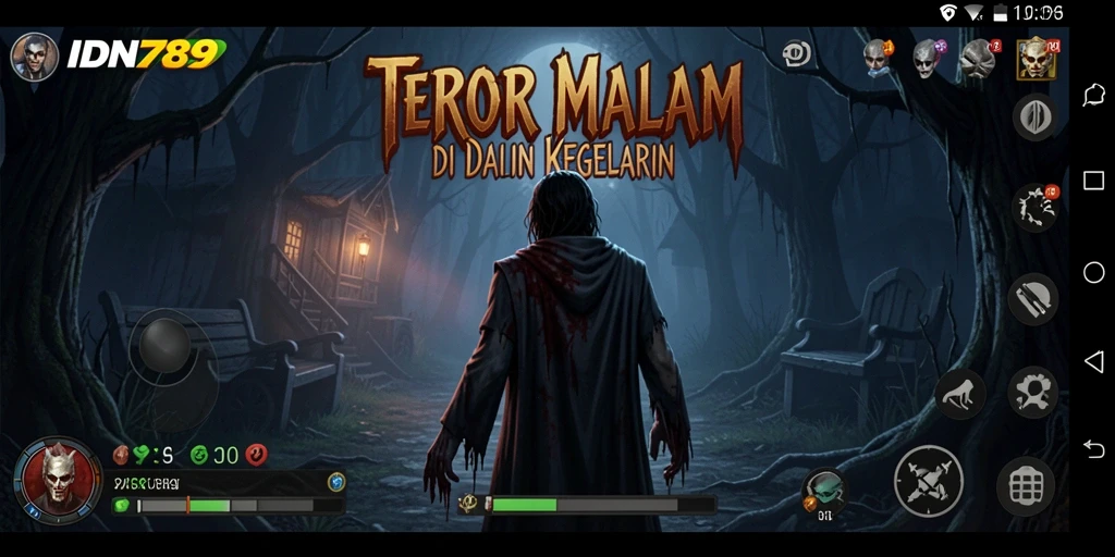 Screenshot aksi mendebarkan dari gameplay ketegangan tinggi IDN789.