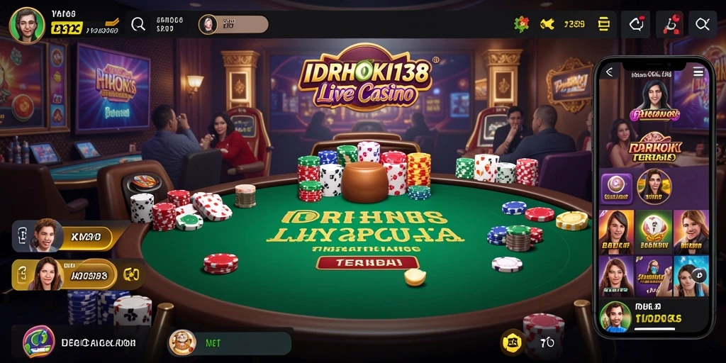 Tampilan gameplay mendebarkan di aplikasi Live Casino IDRHOKI138.