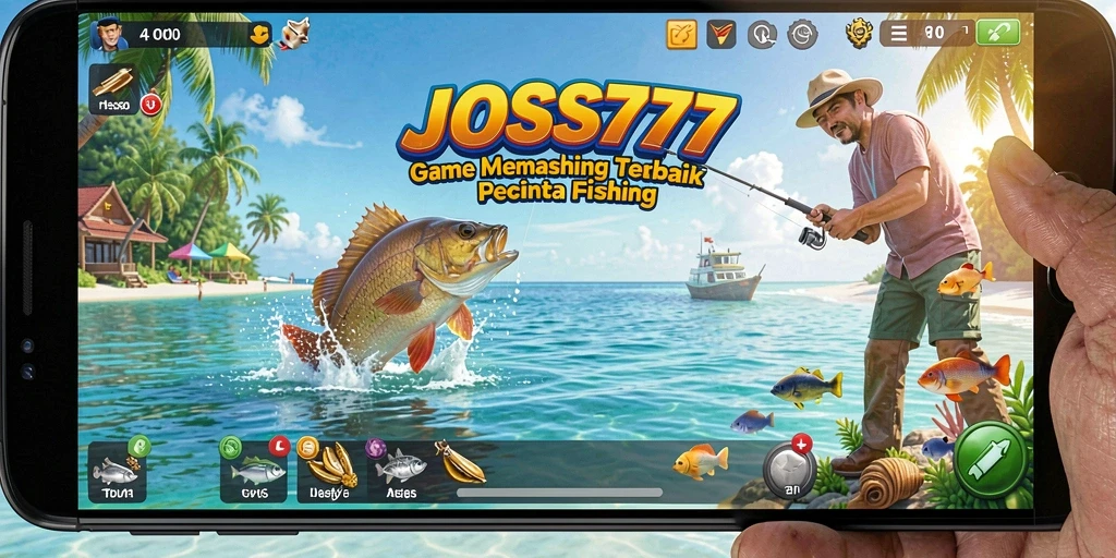 Menampilkan gameplay seru memancing ikan di JOSS777.