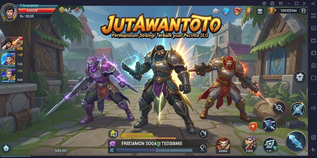 Screenshot JUTAWANTOTO menampilkan aksi seru dalam permainan SLG.