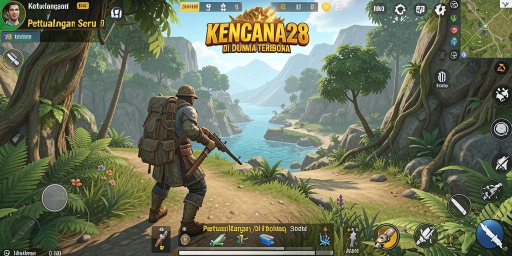 Tampilan gameplay seru KENCANA28 di dunia terbuka.