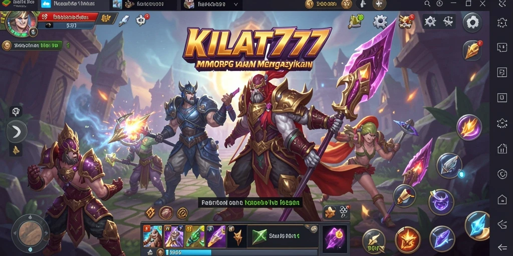 Screenshot tampilan gameplay KILAT777 yang menampilkan aksi epik dalam MMORPG.