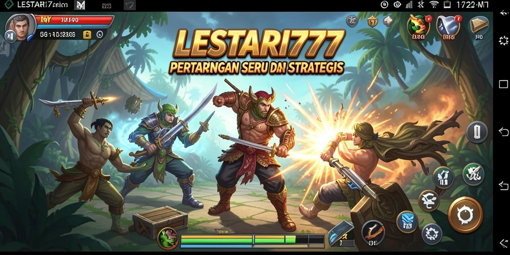 Tampilan gameplay seru dalam pertarungan LESTARI777 yang mendebarkan.
