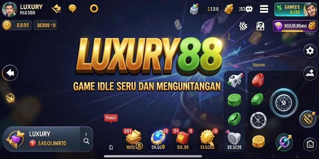 Screenshot gameplay LUXURY88 yang menampilkan keseruan permainan Idle.