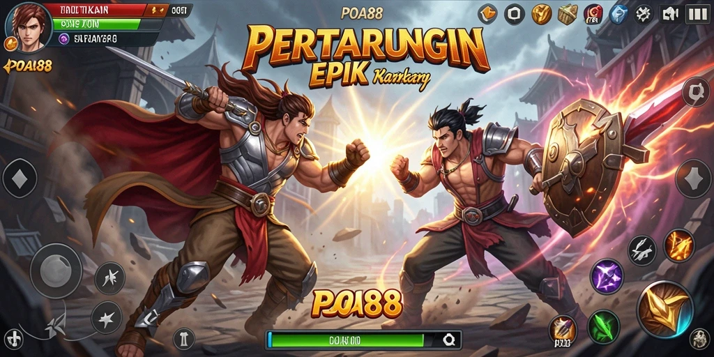 Tangkapan layar POA88 menampilkan aksi pertarungan yang intens dan karakter yang dinamis.