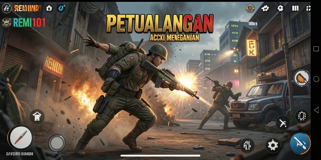Screenshot gameplay dari REMI101 menampilkan karakter dalam aksi yang mendebarkan.