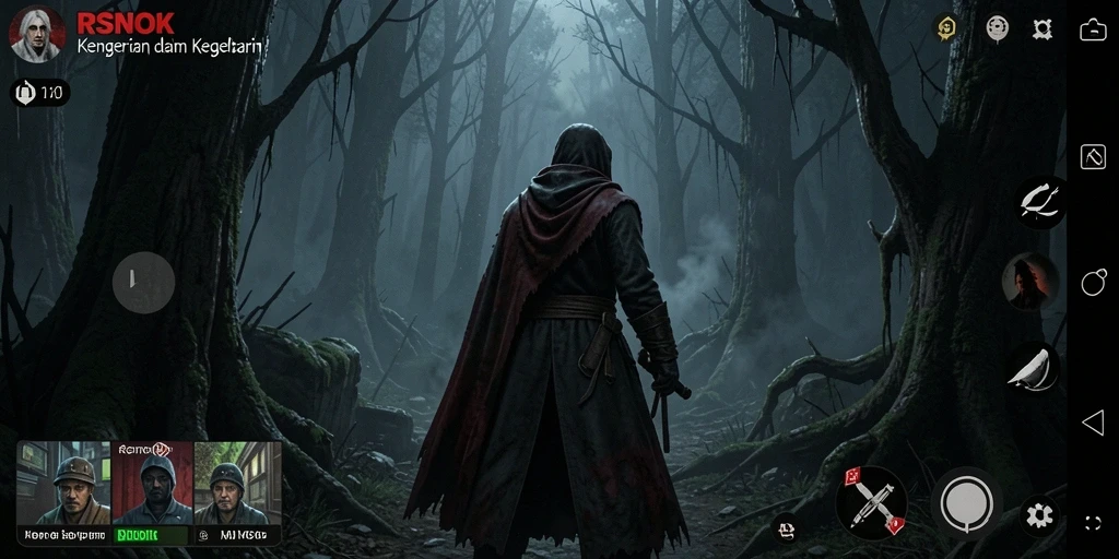 Tangkapan layar menampilkan suasana mencekam dalam gameplay RSNOK.