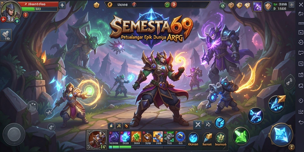 Gameplay epik SEMESTA69 dengan pertempuran yang menegangkan.