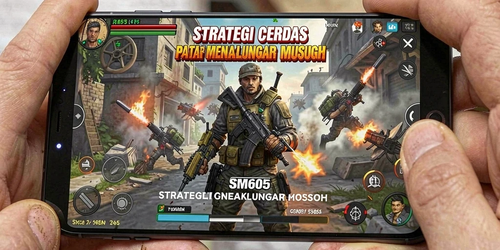 Tampilan gameplay SM605 yang menegangkan dan strategis.