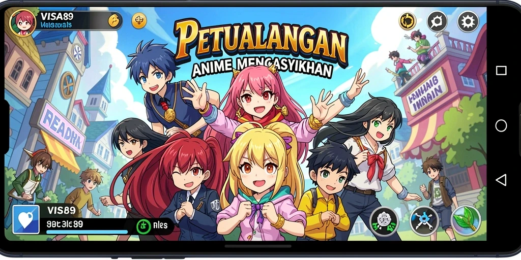 Tampilan epik dari gameplay Anime VISA89 yang memukau.